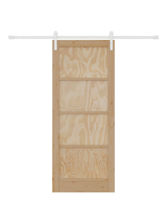 Liukuovi tarvikkeilla paketti 83x202 cm jäykkä puu mänty