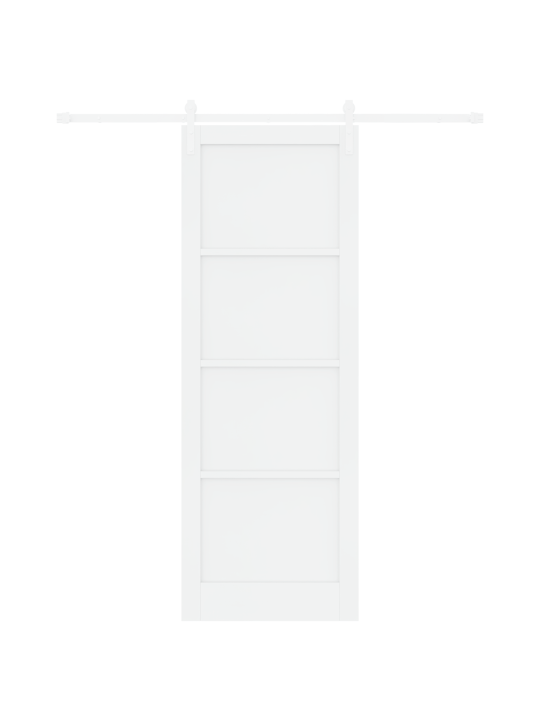 Liukuovi tarvikkeilla valkoinen 83x232 cm massiivipuu mänty