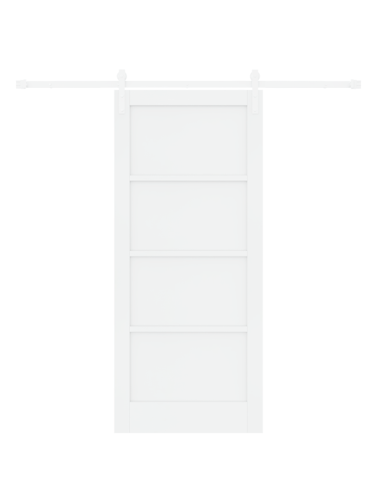 Liukuovi 2 kpl valkoinen mdf 86 x 198.5 cm liukuvat osat