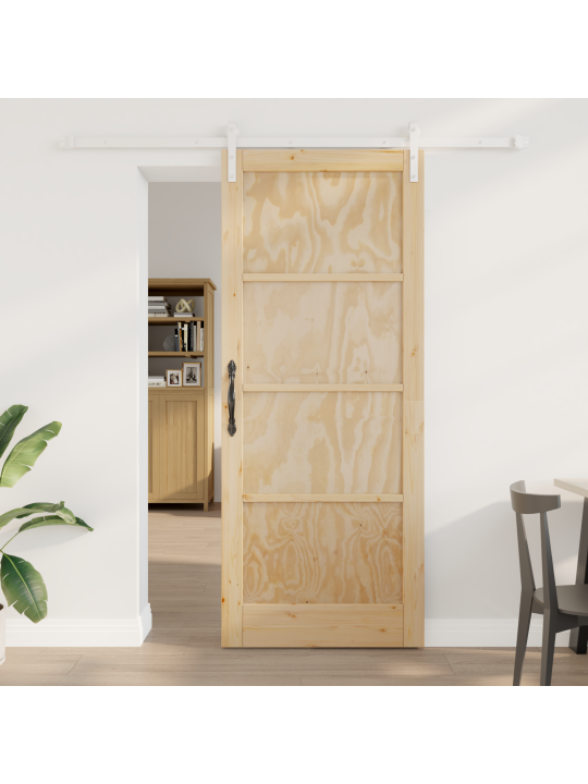 Liukuovi varusteineen 86x211 cm massiivipuinen mänty