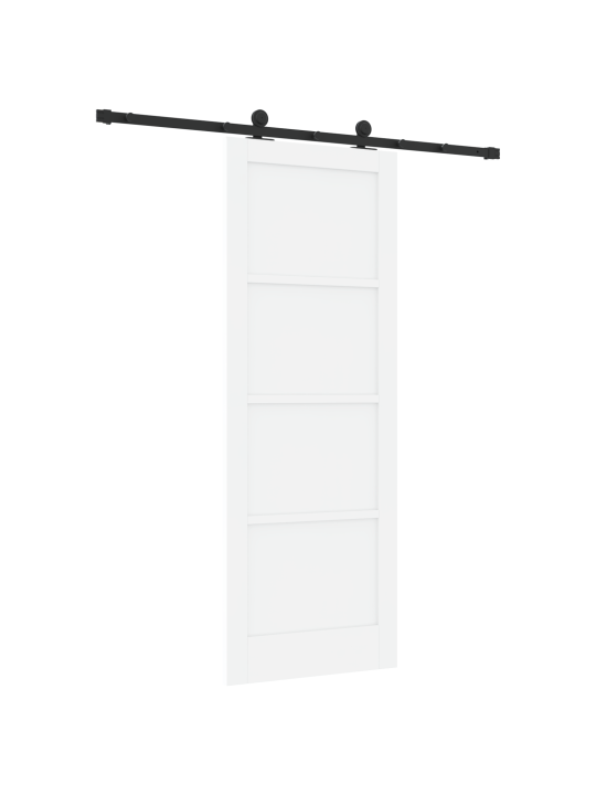 Liukuovi tarvikkeella valkoinen 78x211 cm kova puu männystä