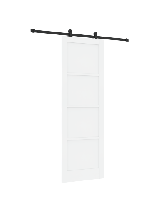 Liukuovi tarvikkeilla valkoinen 78x232 cm massiivipuinen mäntypuu