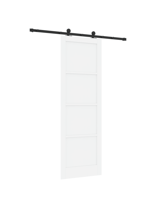 Liukuovi tarvikkeilla valkoinen 78x232 cm massiivipuinen mäntypuu
