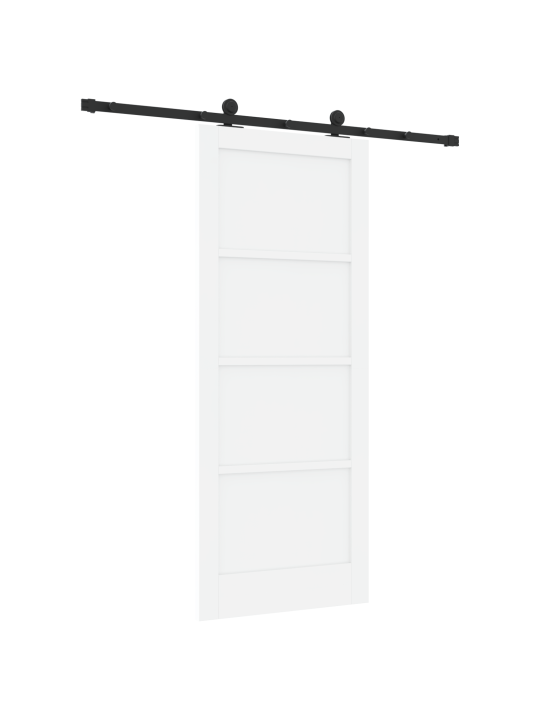 Liukuovi tarvikkeineen valkoinen 83x202 cm massiivipuu mänty