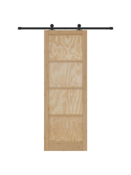 Liukuovi käyttösarjalla 83x232 cm täysi mänty