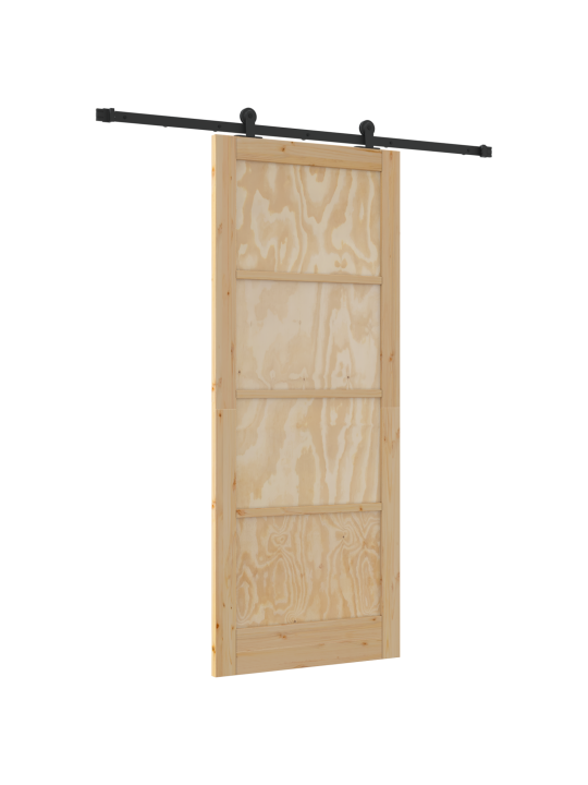 Liukuovi tarvikkeilla 86x211 cm täysipuisesta männystä