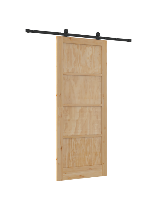Liukuovi tarvikkeilla 86x211 cm täysipuisesta männystä