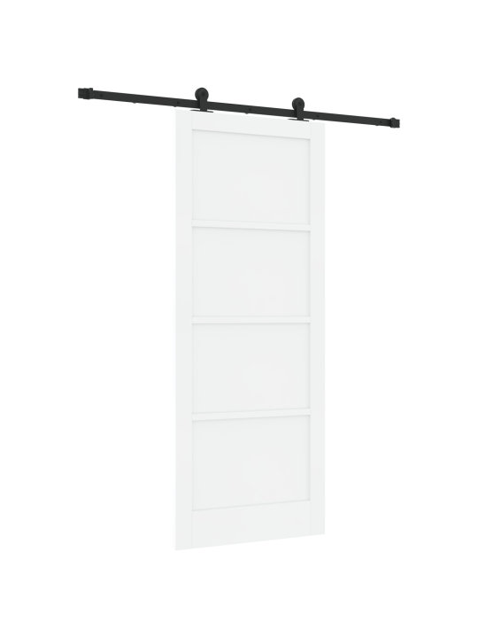 Liukuovi tarvikkeilla valkoinen 86x211 cm kestävä puu mänty