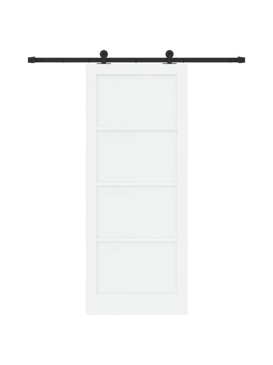 Liukuovi tarvikkeilla valkoinen 86x211 cm kestävä puu mänty