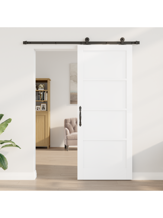 Liukuovi tarvikkeilla valkoinen 86x211 cm kestävä puu mänty