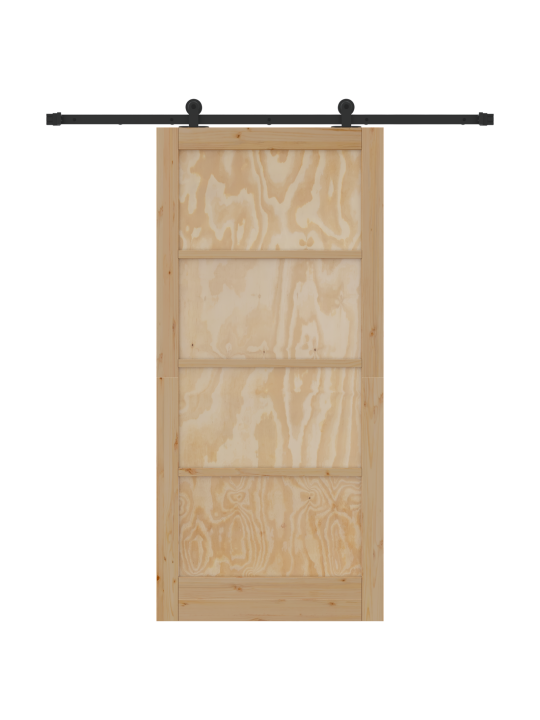 Liukuovi varustesarjalla 93x202 cm massiivimänty