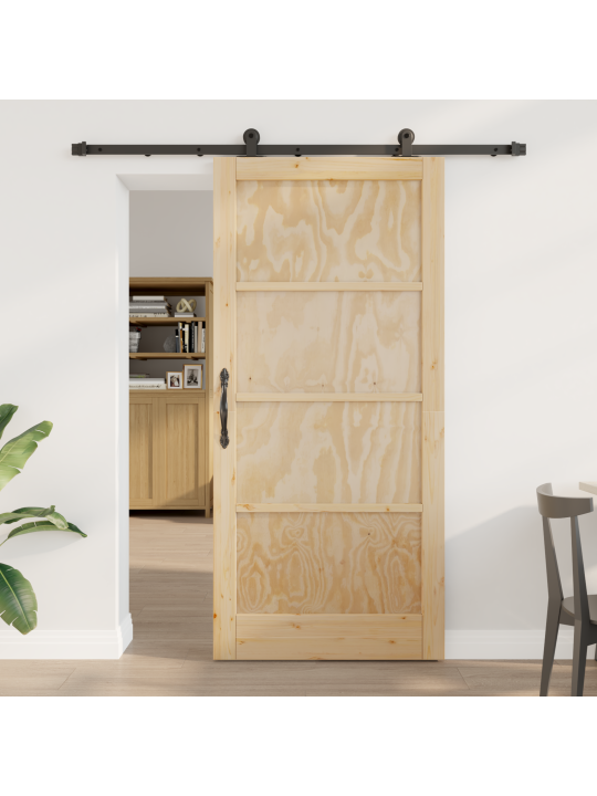Liukuovi varustesarjalla 93x202 cm massiivimänty