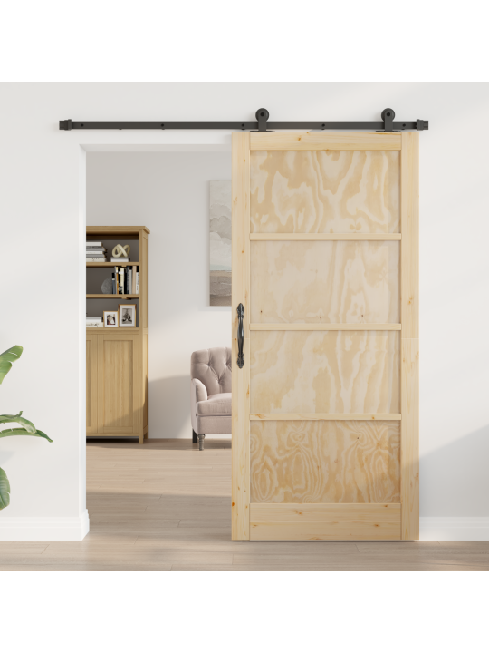 Liukuovi varustesarjalla 93x202 cm massiivimänty