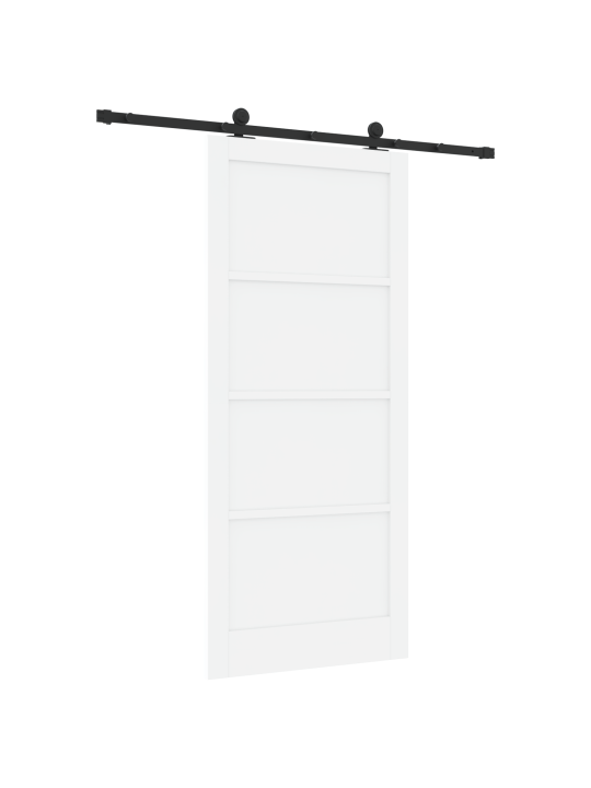 Liukuovi varusteilla valkoinen 93x211 cm massiivipuu mänty