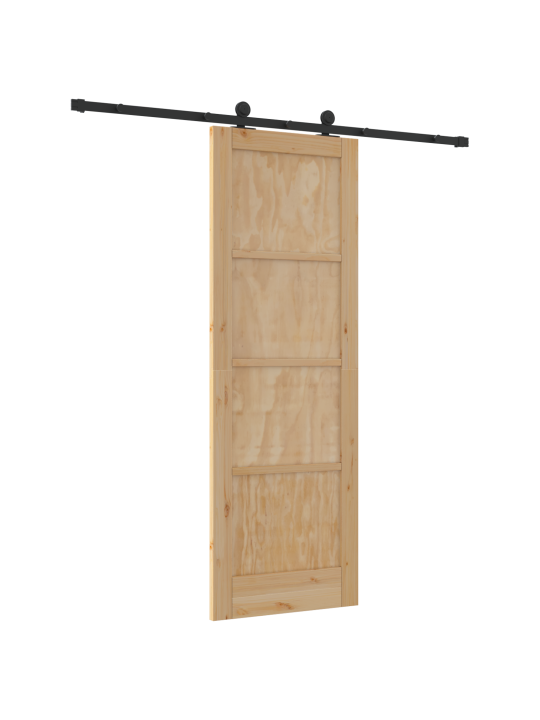 Liukuovi tarvikkeilla 73,5x211 cm täyspuinen mänty