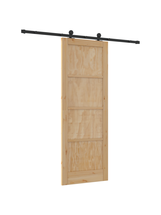 Liukuovi tarvikkeilla 78x211 cm massiivikoivusta