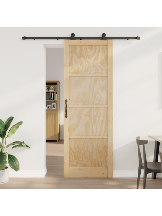 Liukuovi varusteilla 83x232 cm kestävä puu männystä