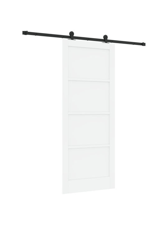 Liukuovi kiinnitysarjalla valkoinen 86x211 cm massiivipuu männypuu