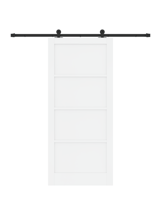 Liukuovi tarvikkeilla valkoinen 93x211 cm kiinteä puu mänty