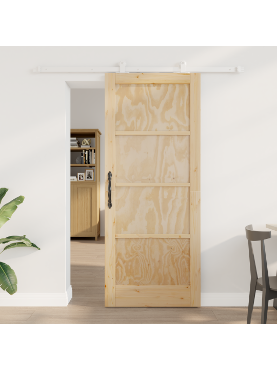 Liukuovi tarvikkeineen 83x202 cm kestävä puu mänty