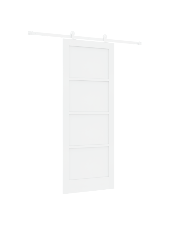 Liukuovi tarvikkeilla valkoinen 83 x 211 cm massiivimänty
