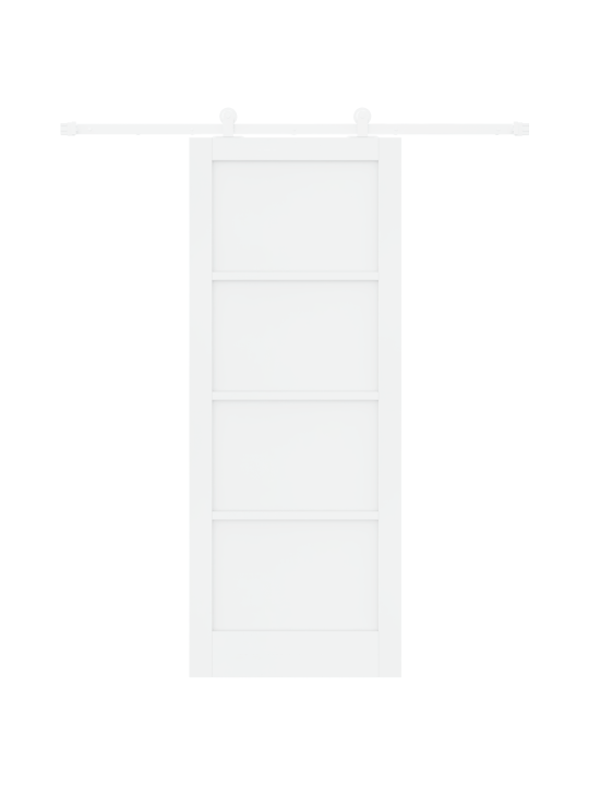 Liukuovi tarvikkeilla valkoinen 83 x 211 cm massiivimänty