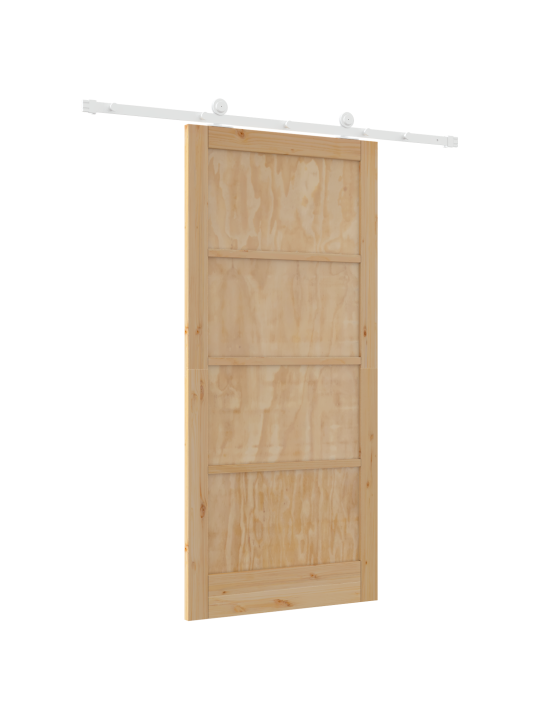 Liukuovi tarvikkeilla 93x202 cm massiivipuusta männystä