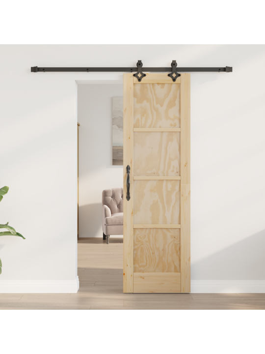 Liukuovi varustesarjalla 61x198.5 cm massiivista mäntypuuta