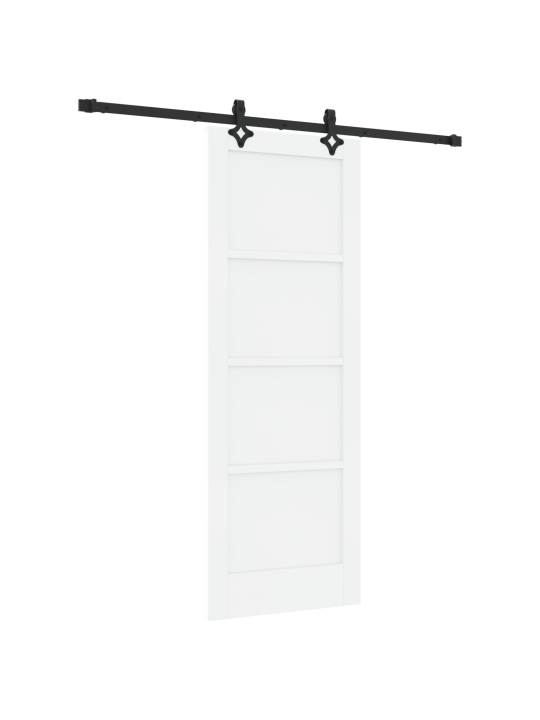 Liukuovi varusteilla valkoinen 73.5 x 198.5 cm massiivista mäntypuuta