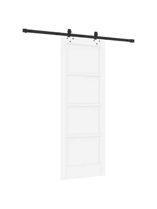 Liukuovi varusteilla valkoinen 73.5 x 198.5 cm massiivista mäntypuuta