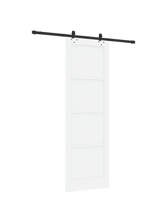 Liukuovi varusteilla valkoinen 78x232 cm massiivipuusta mänty