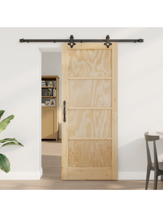 Liukuovi varusteilla 83x202 cm täysi mänty