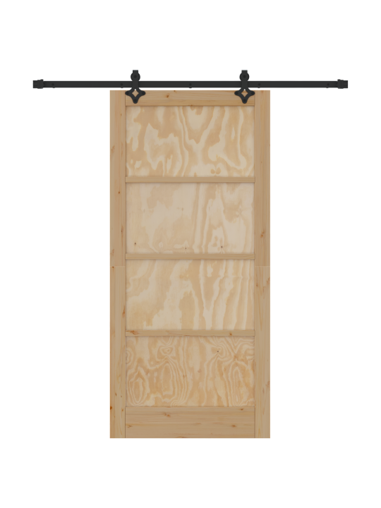 Liukuovi varustesarjalla 93x202 cm täysipuinen mänty