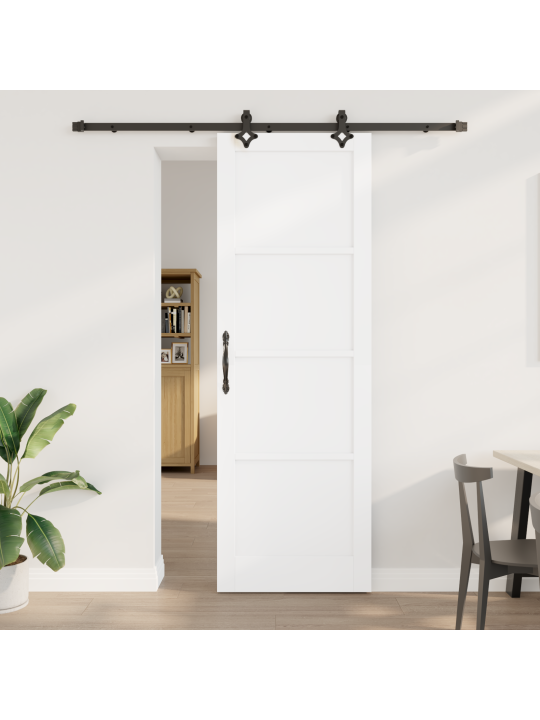 Liukuovi tarvikkeilla valkoinen 78x232 cm vahva mänty
