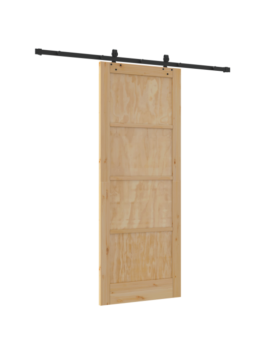 Liukuovi varusteiden kanssa 83x211 cm täysi mänty