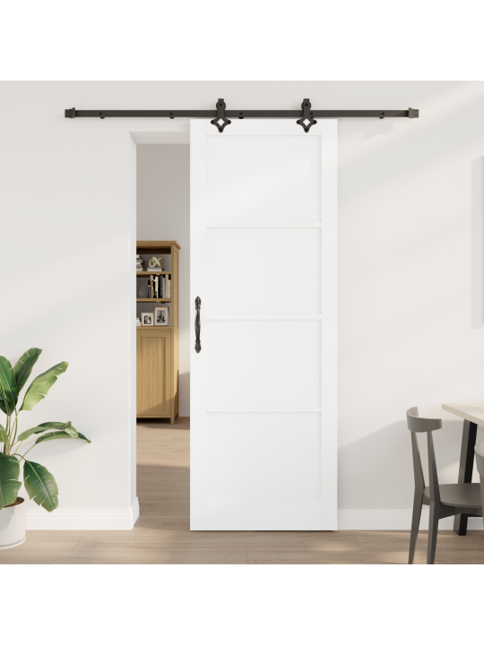 Liukuovi hardware-setti valkoinen 83x232 cm massiivipuu pineta