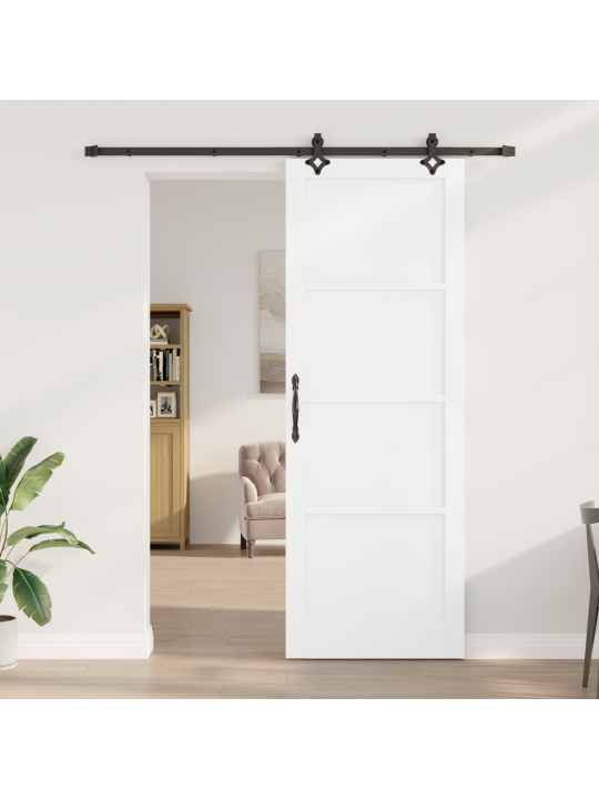 Liukuovi hardware-setti valkoinen 83x232 cm massiivipuu pineta