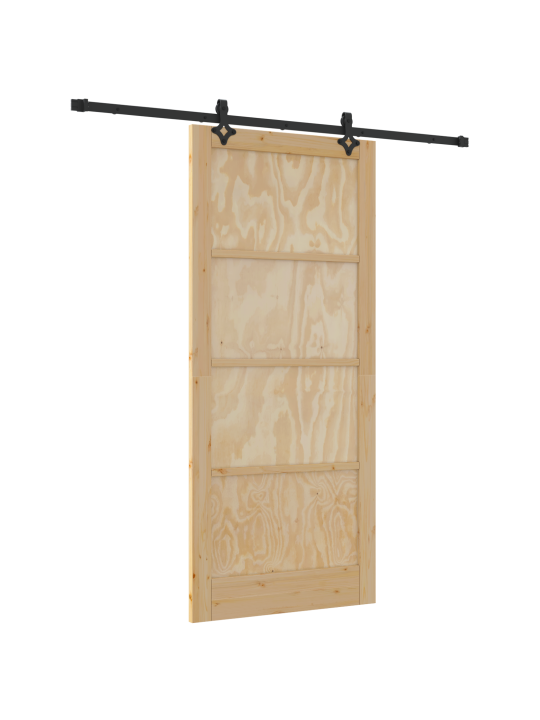 Liukuovi tarvikkeilla 93x211 cm täysi puu mänty