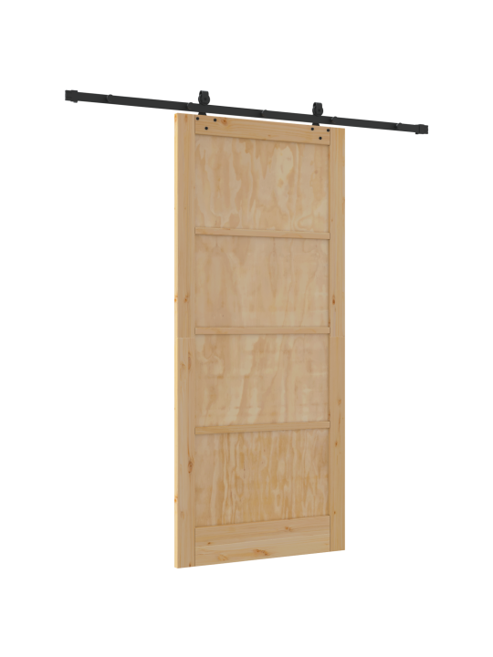 Liukuovi tarvikkeilla 93x211 cm täysi puu mänty