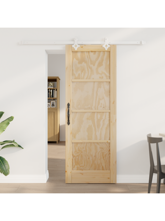 Liukuovi tarvikkeilla 73.5x198.5 cm massiivipuu mänty