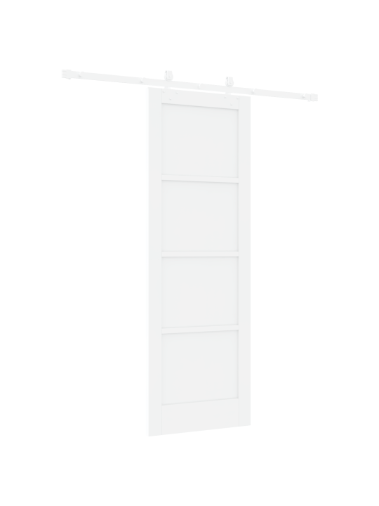 Liukuovi tarvikkeilla valkoinen 73.5x211 cm kestävä mänty