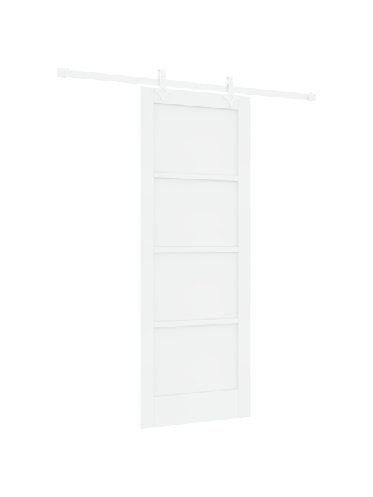 Liukuovi varusteet valkoisena 78x202 cm massiivinen mänty