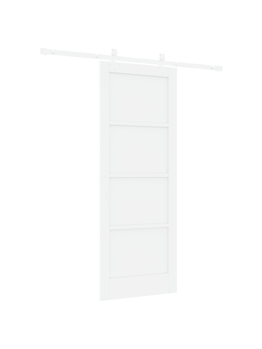 Liukuovi varusteet valkoisena 78x202 cm massiivinen mänty