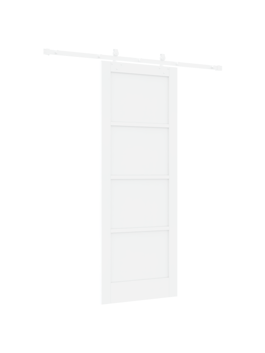Liukuovi varusteet valkoinen 78x211 cm massiivipuusta mänty