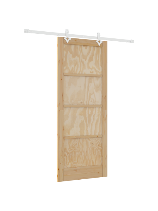 Liukuovi varustesarjalla 83x202 cm massiivipuu mänty