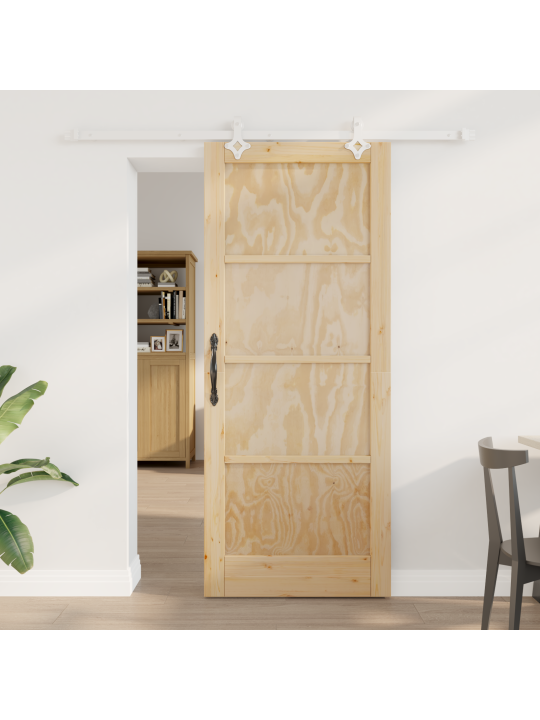 Liukuovi varustesarjalla 83x202 cm massiivipuu mänty