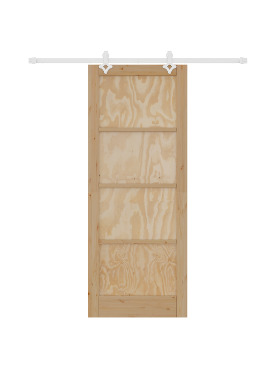 Liukuovi varusteet 83x211 cm täysi mänty