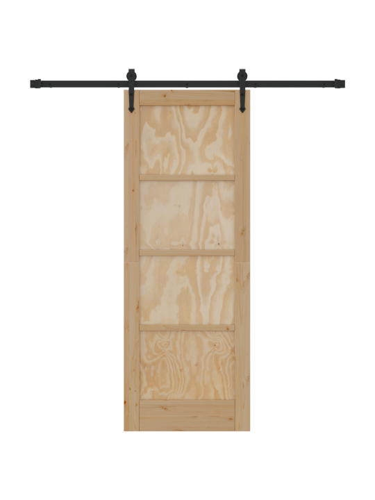 Liukuovi varusteineen 73.5x198.5 cm massiivinen mänty