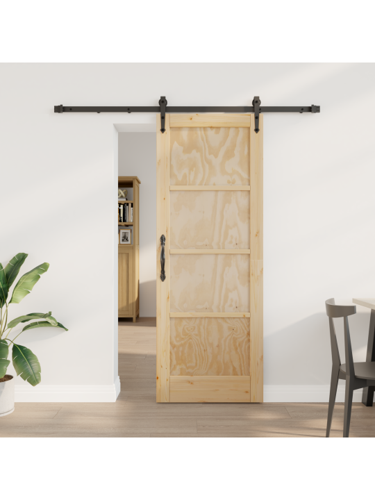 Liukuovi varusteineen 73.5x198.5 cm massiivinen mänty