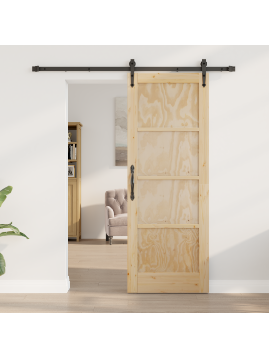 Liukuovi varusteineen 73.5x198.5 cm massiivinen mänty